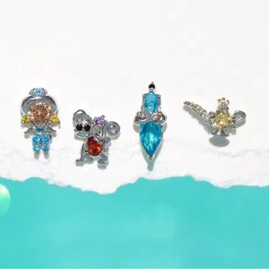 Disney’s Aladdin Stud Earrings Set- Silver